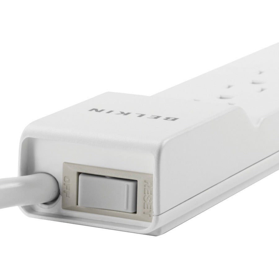 Alternate-Image5 Image for Belkin 6 Outlet Power Strip Surge Protector with 6ft Power Cord - 720 Joules - White