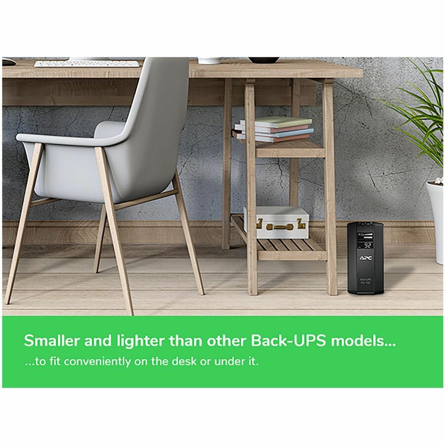 Life-Style Image for APC Back-UPS Pro, 700VA/420W, Tower, 120V, 6x NEMA 5-15R outlets, AVR, LCD, User Replaceable Battery