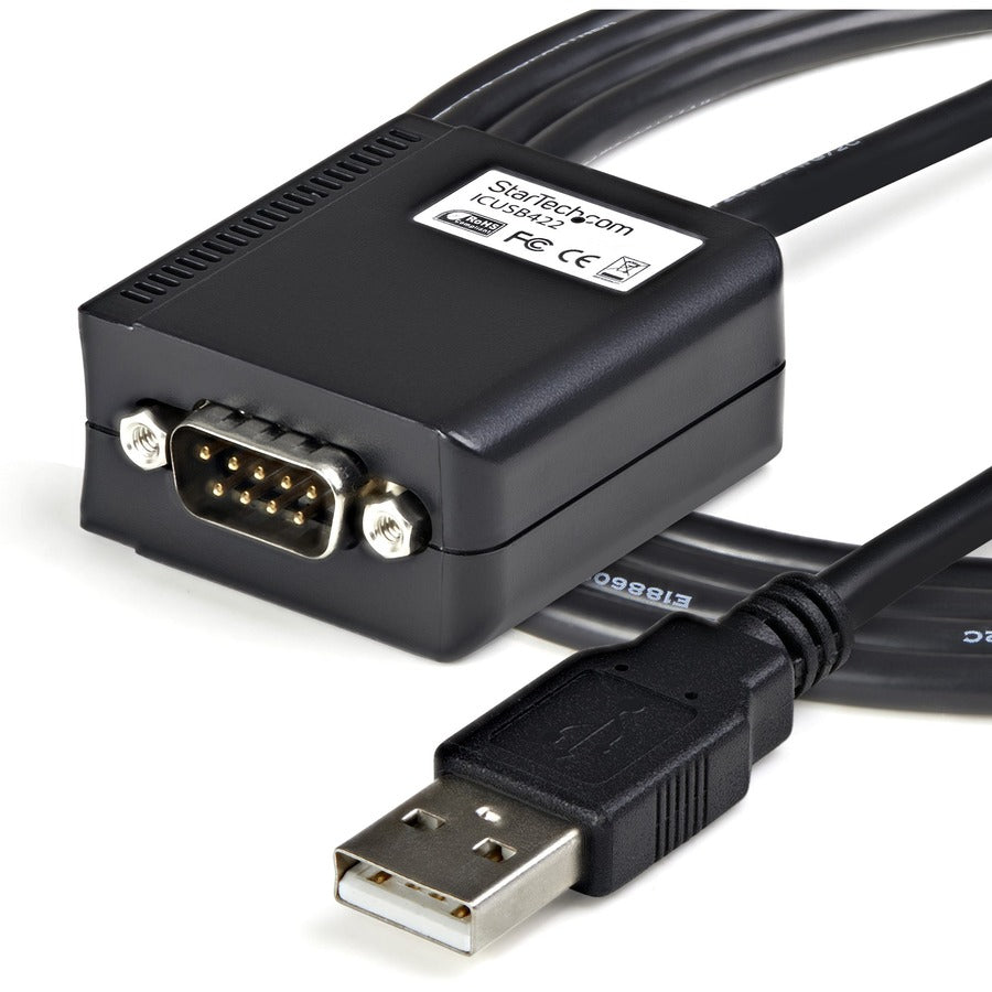 Alternate-Image4 Image for StarTech.com 6ft (1.8m) 1-Port Professional RS422/485 USB Serial Cable Adapter with COM Retention, USB to RS422 Adapter - TAA