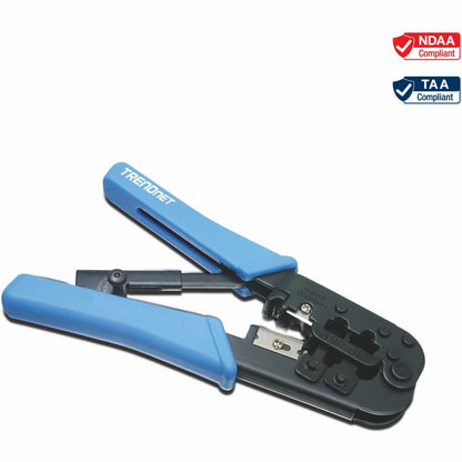 Main Image for TRENDnet Crimping Tool, Crimp, Cut, And Strip Tool, For Any Ethernet or Telephone Cable, Built-In Cutter And Stripper, 8P-RJ-45 And 6P-RJ-12, RJ-11, All Steel Construction, Black, TC-CT68