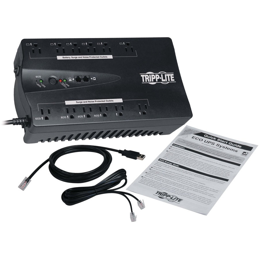 Alternate-Image1 Image for Eaton Tripp Lite Series TAA-Compliant ECO Series 120V 750VA 450W Energy-Saving Standby UPS with USB port and 12 Outlets