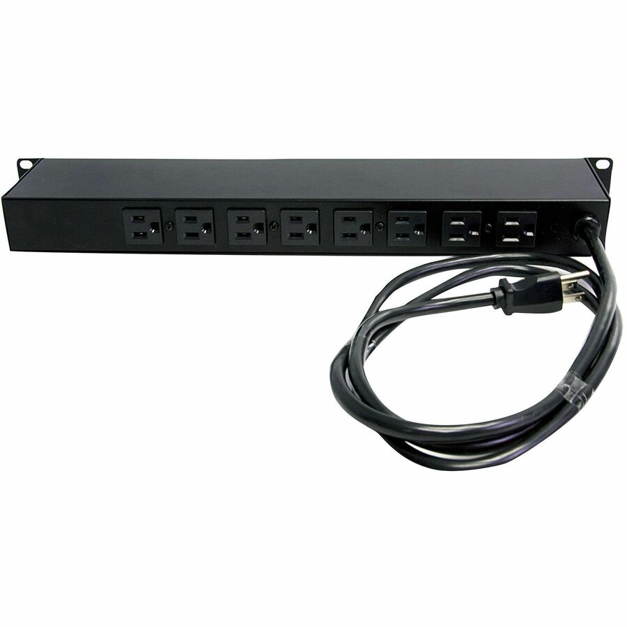 Alternate-Image1 Image for StarTech.com Rackmount PDU with 8 Outlets with Surge Protection - 19in Power Distribution Unit - 1U
