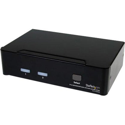 Left Image for StarTech 2 Port USB HDMI KVM Switch w/ Audio & USB 2.0 Hub, TAA
