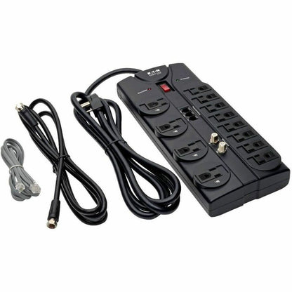 Alternate-Image7 Image for Tripp Lite by Eaton Protect It! 12-Outlet Surge Protector 8 ft. (2.43 m) Cord 2880 Joules Tel/Modem/Coaxial Protection