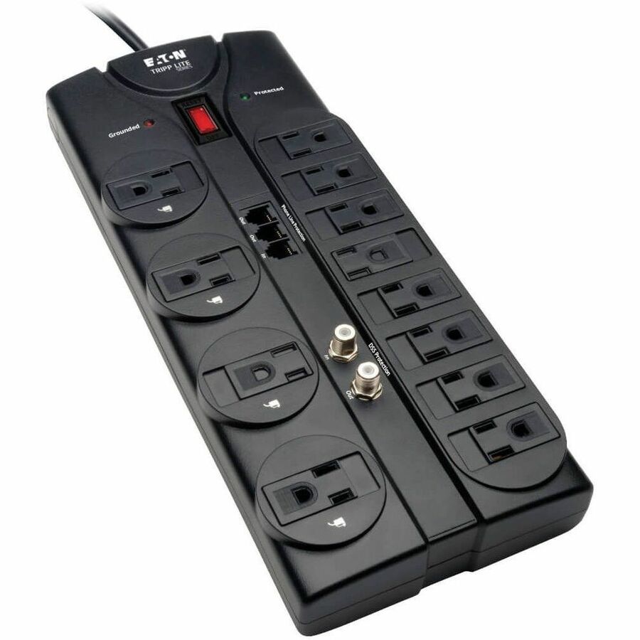 Alternate-Image8 Image for Tripp Lite by Eaton Protect It! 12-Outlet Surge Protector 8 ft. (2.43 m) Cord 2880 Joules Tel/Modem/Coaxial Protection