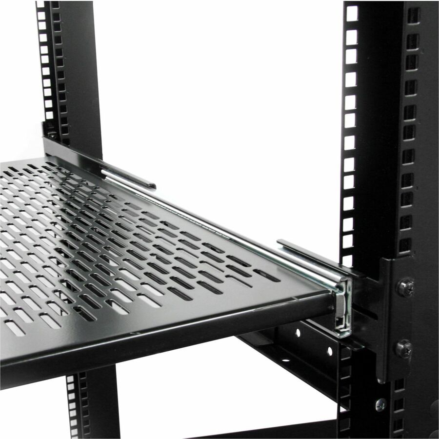 Alternate-Image5 Image for StarTech.com 2U 20 to 30in Adjustable Mounting Depth Vented Sliding Rack Mount Shelf - 50lbs / 22.7kg - 24in Deep
