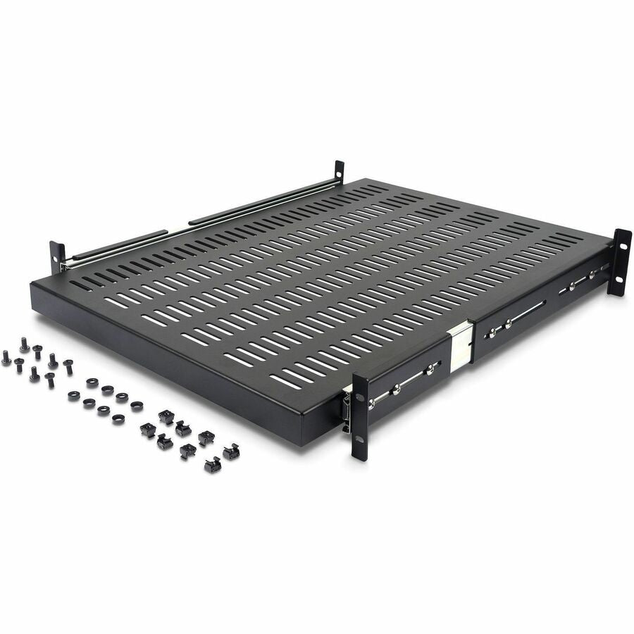Alternate-Image6 Image for StarTech.com 2U 20 to 30in Adjustable Mounting Depth Vented Sliding Rack Mount Shelf - 50lbs / 22.7kg - 24in Deep