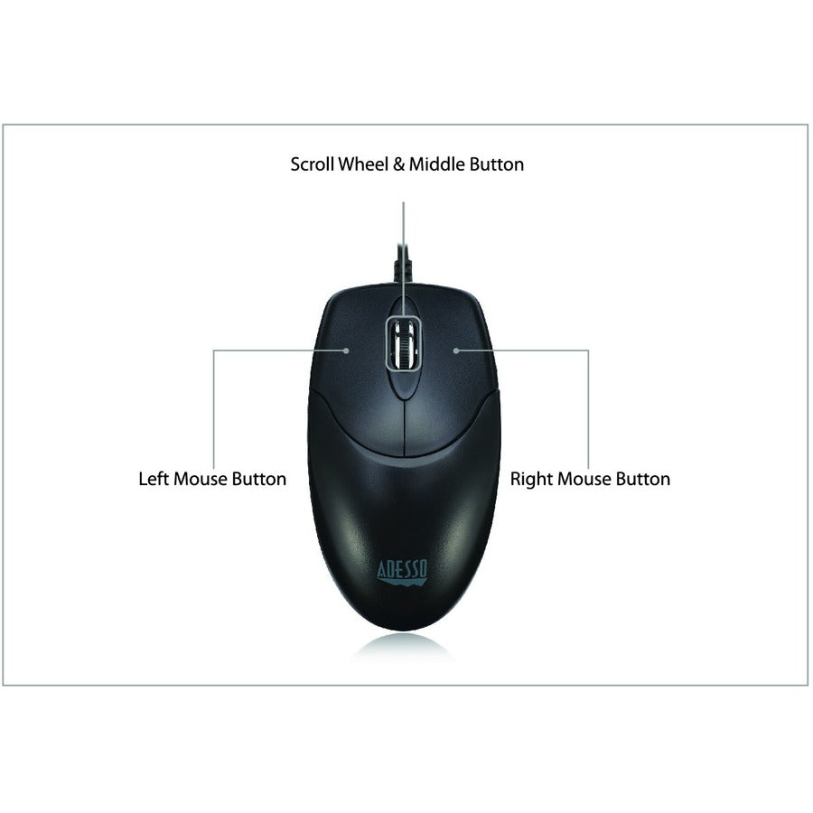 Alternate-Image5 Image for Adesso 3 Button Desktop Optical Scroll Mouse (USB)