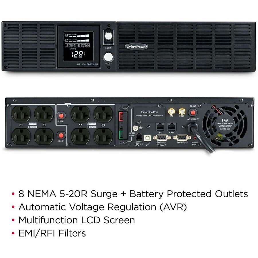 Alternate-Image2 Image for CyberPower OR2200LCDRTXL2U Smart App LCD UPS Systems