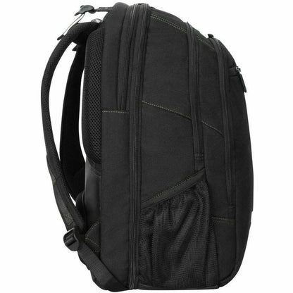 Left Image for Targus Spruce EcoSmart TBB019US Carrying Case (Backpack) for 17" Notebook - Black, Green - TAA Compliant