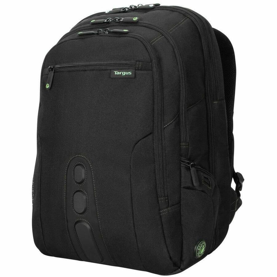 Alternate-Image5 Image for Targus Spruce EcoSmart TBB019US Carrying Case (Backpack) for 17" Notebook - Black, Green - TAA Compliant