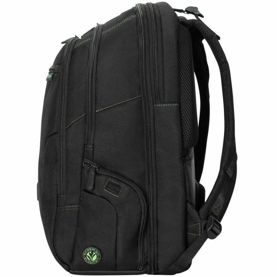 Right Image for Targus Spruce EcoSmart TBB019US Carrying Case (Backpack) for 17" Notebook - Black, Green - TAA Compliant