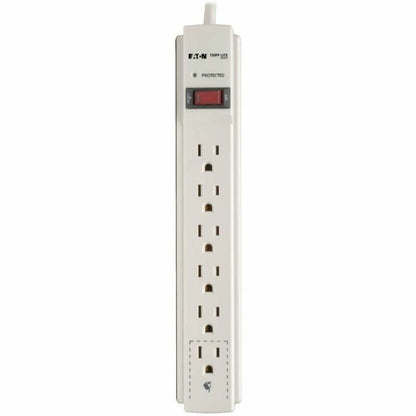 Alternate-Image3 Image for Eaton Tripp Lite Series Protect It! 6-Outlet Surge Protector, 6 ft. Cord, 900 Joules, Diagnostic LED, Light Gray Housing