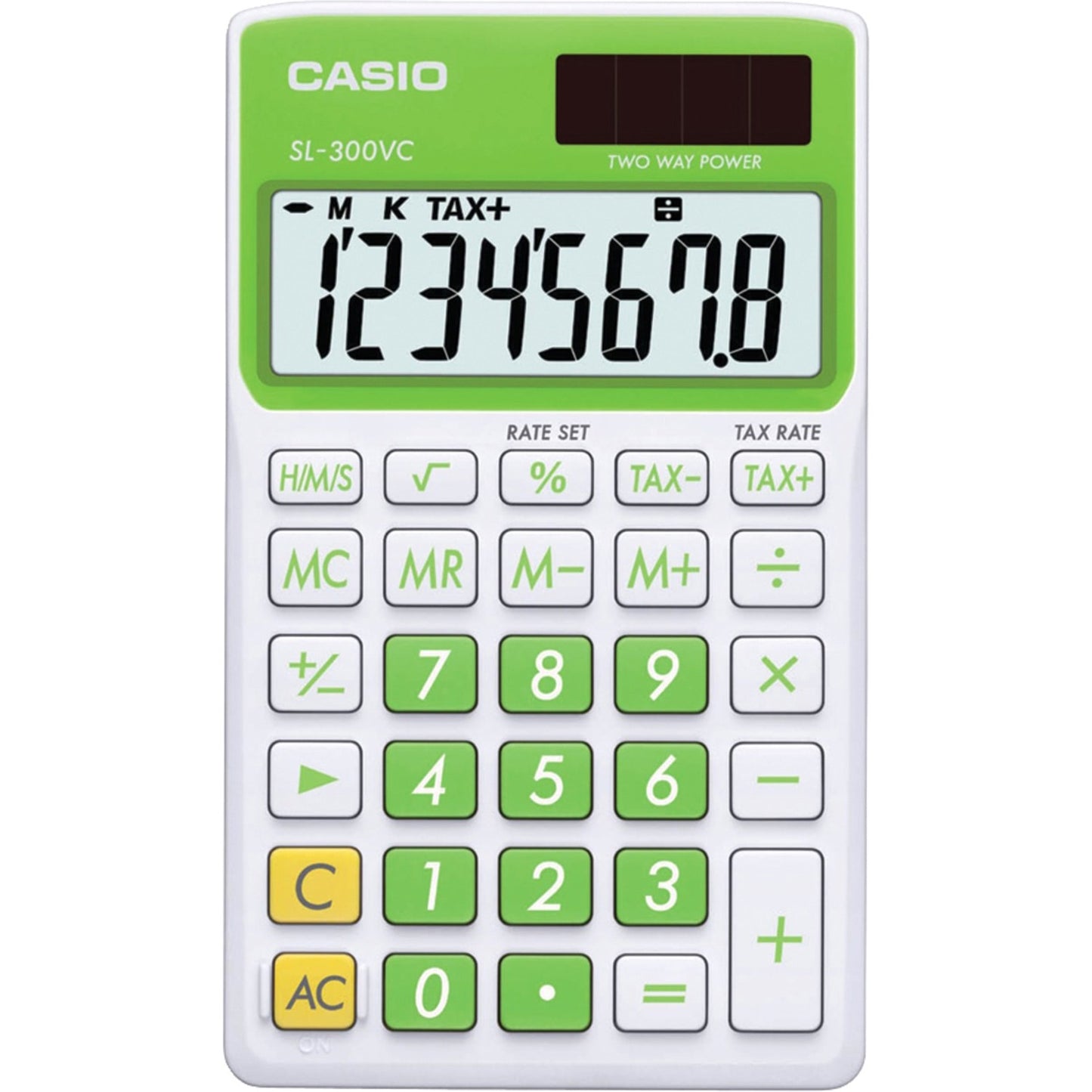 Main Image for Casio Sl300Vcgnsih Solar Wallet Calculator With 8-Digit Display - Green