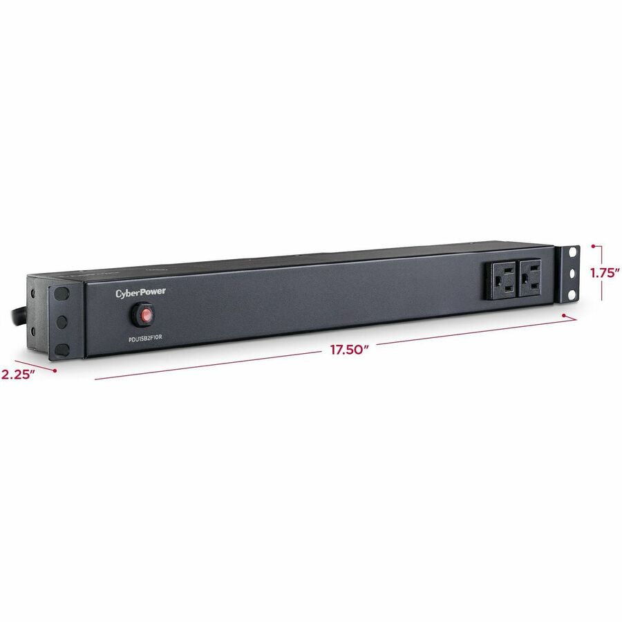 Alternate-Image4 Image for CyberPower PDU15B2F10R 100 - 125 VAC 15A Basic PDU