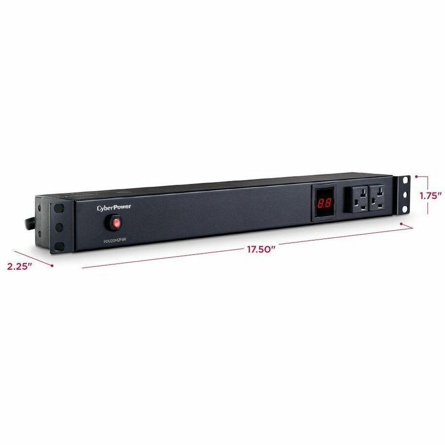 Alternate-Image4 Image for CyberPower PDU20M2F8R 100 - 125 VAC 20A Metered PDU