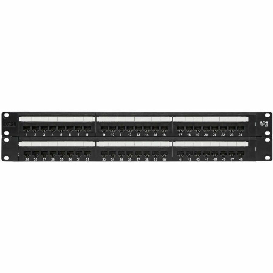 Alternate-Image3 Image for Eaton Tripp Lite Series 48-Port Cat6 Patch Panel - UTP, 110 Punch Down, RJ45, 2U, TAA
