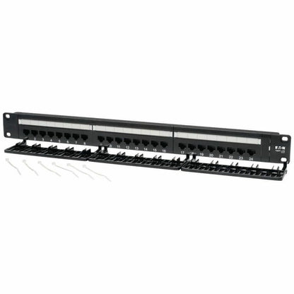 Alternate-Image2 Image for Eaton Tripp Lite Series 24-Port 1U Rack-Mount Cat6/Cat5 110 Patch Panel, 568B, RJ45 Ethernet, TAA