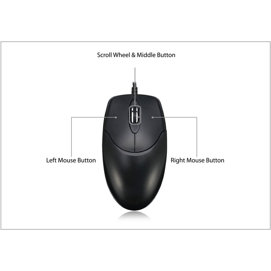 Alternate-Image5 Image for Adesso 3 Button Desktop Optical Scroll Mouse (PS/2)
