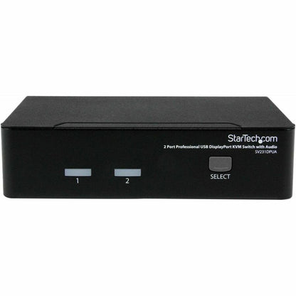 Front Image for StarTech 2 Port USB DisplayPort KVM Switch with Audio, TAA