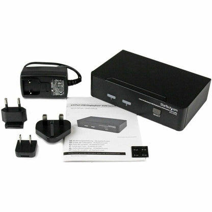 Alternate-Image1 Image for StarTech 2 Port USB DisplayPort KVM Switch with Audio, TAA