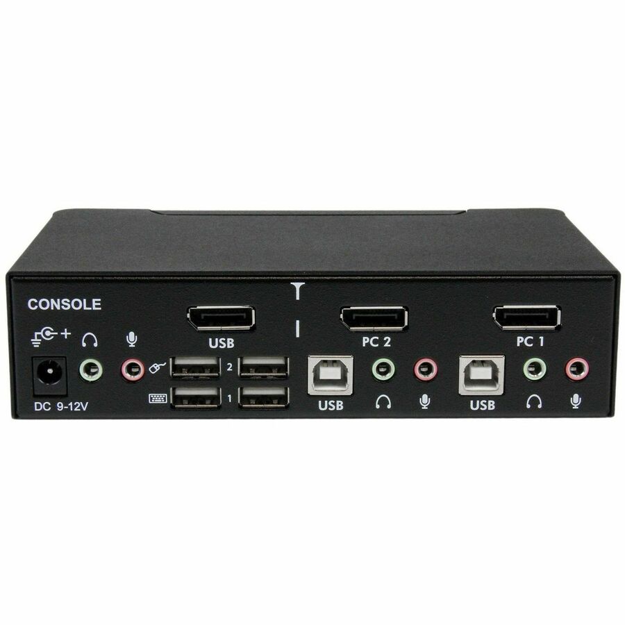 Rear Image for StarTech 2 Port USB DisplayPort KVM Switch with Audio, TAA