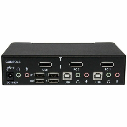 Rear Image for StarTech 2 Port USB DisplayPort KVM Switch with Audio, TAA