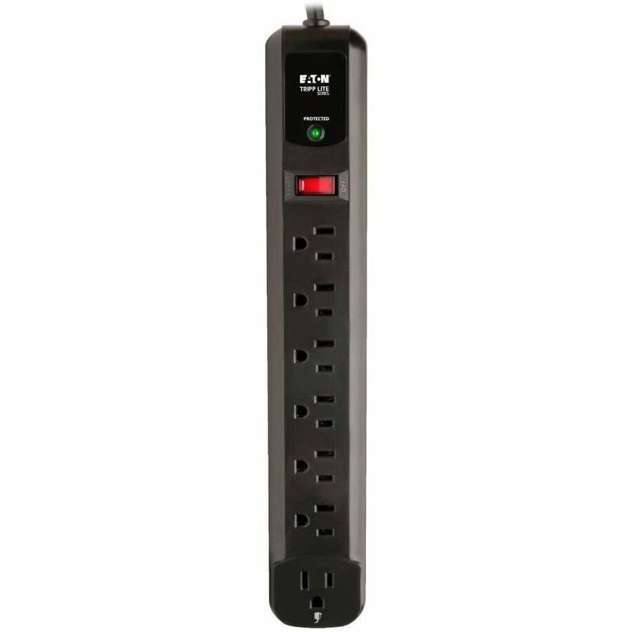 Alternate-Image8 Image for Eaton Tripp Lite Series Protect It! 7-Outlet Surge Protector, 6 Right-Angle Outlets, 4 ft. (1.22 m) Cord, 1080 Joules, Diagnostic LED, Black Housing