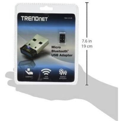 Alternate-Image4 Image for TRENDnet Low Energy Micro Bluetooth 4.0 Class I USB 2.0 with Distance up to 10 Meters/32.8 Feet. Compatible with Win 8.1/8/7/Vista/XP. Classic Bluetooth, Stereo headset, TBW-107UB