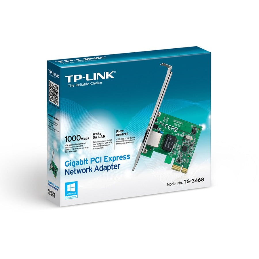 Alternate-Image1 Image for TP-LINK TG-3468 -10/100/1000Mbps Gigabit Ethernet PCI Express Network Card