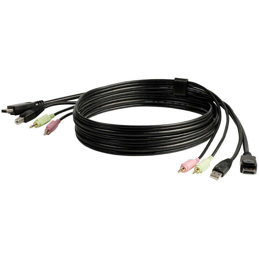 Alternate-Image7 Image for StarTech.com 6 ft 4-in-1 USB DisplayPort KVM Switch Cable