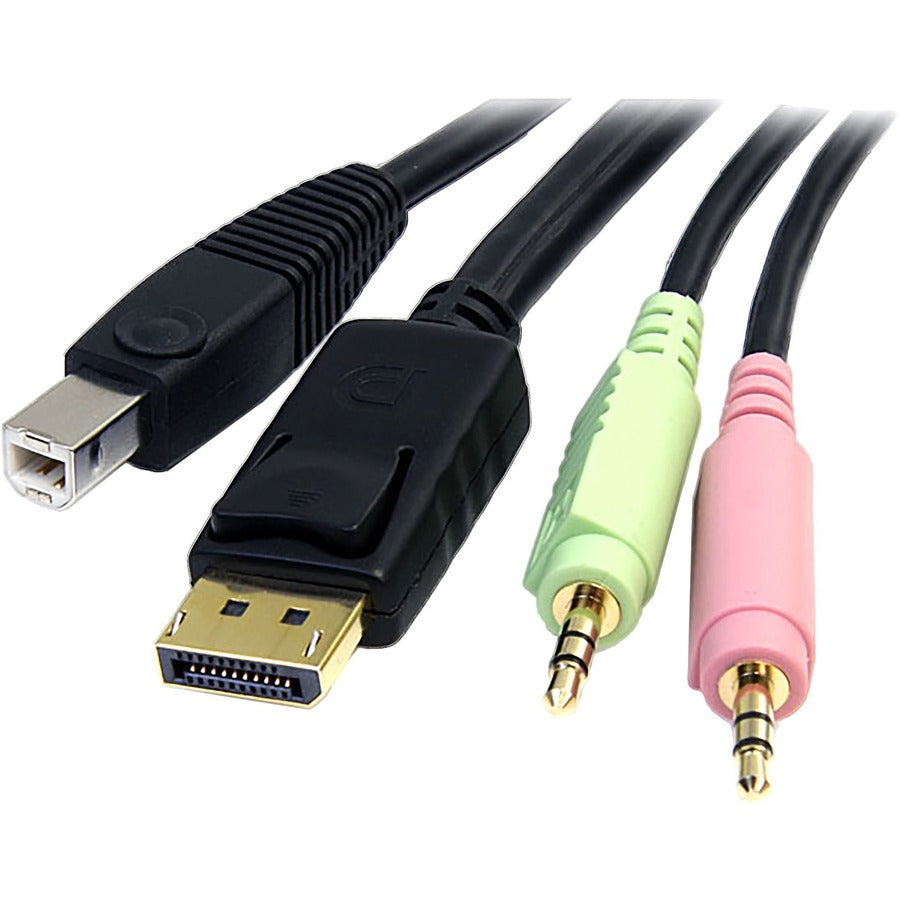 Alternate-Image2 Image for StarTech.com 6 ft 4-in-1 USB DisplayPort KVM Switch Cable