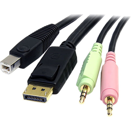 Alternate-Image2 Image for StarTech.com 6 ft 4-in-1 USB DisplayPort KVM Switch Cable