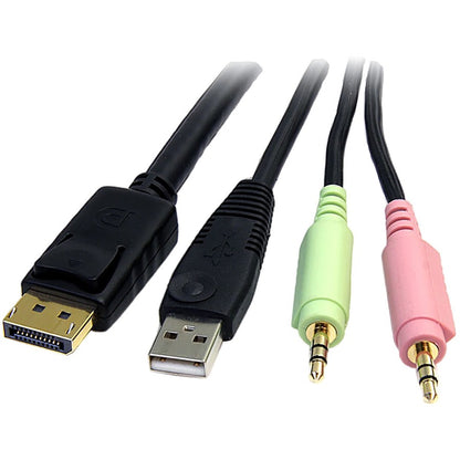 Alternate-Image1 Image for StarTech.com 6 ft 4-in-1 USB DisplayPort KVM Switch Cable