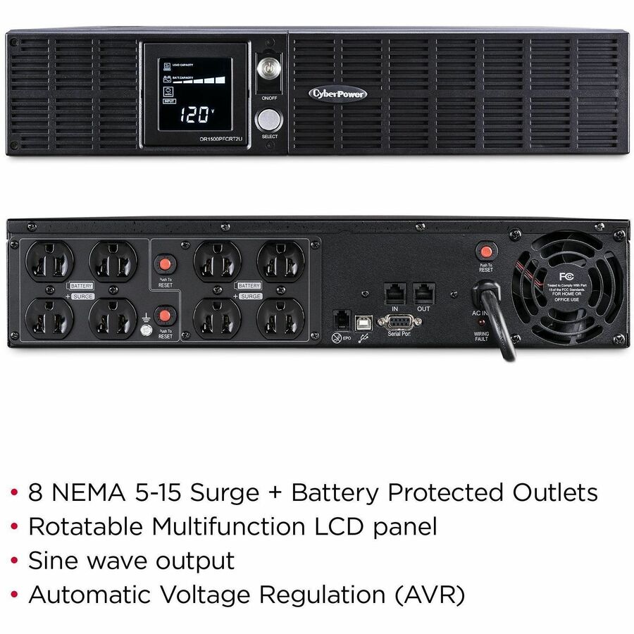 Alternate-Image2 Image for CyberPower OR1500PFCRT2U PFC Sinewave UPS Systems