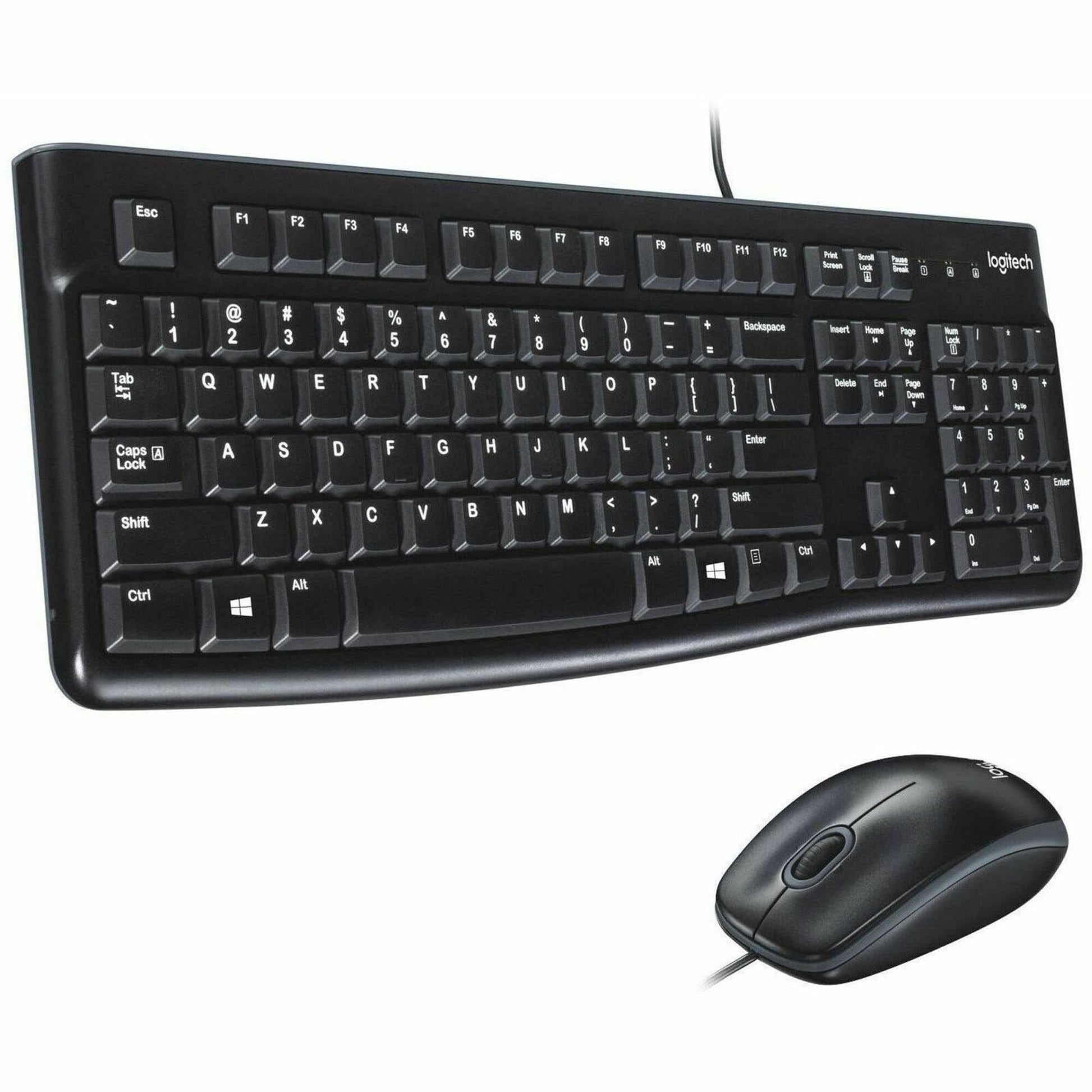 Main Image for Logitech MK120 Wired Keyboard and Mouse Combo for Windows, Optical Wired Mouse, Full-Size Keyboard, USB Plug-and-Play