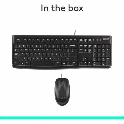 Alternate-Image8 Image for Logitech MK120 Wired Keyboard and Mouse Combo for Windows, Optical Wired Mouse, Full-Size Keyboard, USB Plug-and-Play