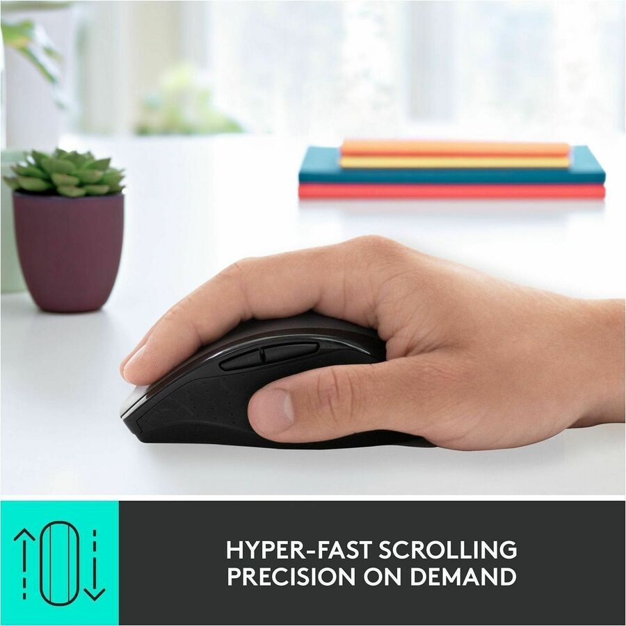 Alternate-Image4 Image for Logitech M705 Marathon Wireless Mouse, 2.4 GHz USB Unifying Receiver, 1000 DPI, 5-Programmable Buttons, Black