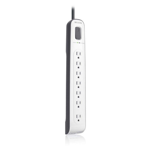 Main Image for Belkin 7-Outlet AV Surge Protector with 12-Ft Power Cord and Telephone Protection, 2000 Joules (BV107200-12),White
