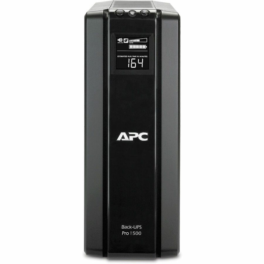Front Image for APC Back-UPS Pro, 1500VA/865W, Tower, 120V, 10x NEMA 5-15R outlets, AVR, LCD, User Replaceable Battery