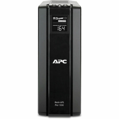 Front Image for APC Back-UPS Pro, 1500VA/865W, Tower, 120V, 10x NEMA 5-15R outlets, AVR, LCD, User Replaceable Battery