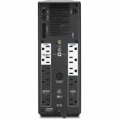 Rear Image for APC Back-UPS Pro, 1500VA/865W, Tower, 120V, 10x NEMA 5-15R outlets, AVR, LCD, User Replaceable Battery