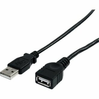 Left Image for StarTech.com 3 ft Black USB 2.0 Extension Cable A to A - M/F