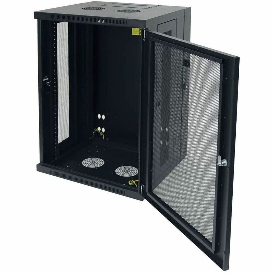 Alternate-Image4 Image for Eaton Tripp Lite Series SmartRack 18U Low-Profile Switch-Depth Wall-Mount Rack Enclosure Cabinet, Hinged Back
