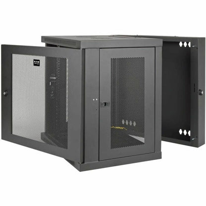 Alternate-Image2 Image for Eaton Tripp Lite Series SmartRack 10U Low-Profile Switch-Depth Wall-Mount Small Rack Enclosure, Hinged Back