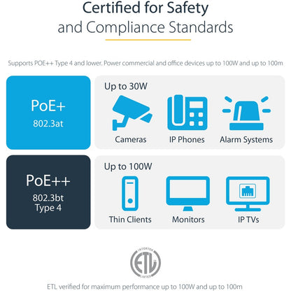 Alternate-Image5 Image for StarTech.com 100ft CAT6 Ethernet Cable - Blue Snagless Gigabit - 100W PoE UTP 650MHz Category 6 Patch Cord UL Certified Wiring/TIA