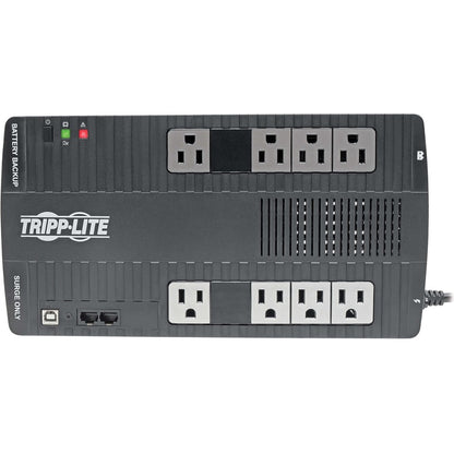 Front Image for Eaton Tripp Lite Series 700VA 350W Line-Interactive UPS - 8 NEMA 5-15R Outlets, AVR, 120V, 50/60 Hz, USB, Desktop/Wall Mount