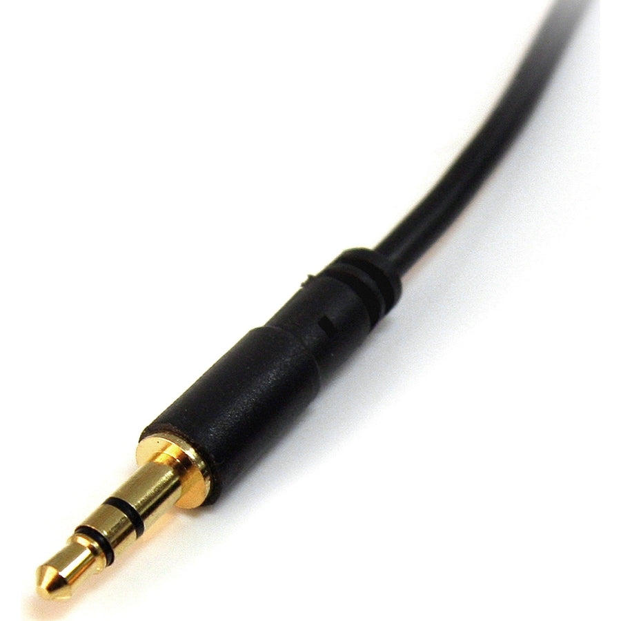 Alternate-Image1 Image for StarTech.com 15 ft Slim 3.5mm Stereo Audio Cable - M/M