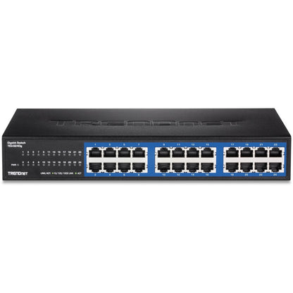 Alternate-Image3 Image for TRENDnet 24-Port Unmanaged Gigabit GREENnet Desktop Switch, Ethernet Network Switch, 24 x 10-100-1000 Gigabit Ethernet RJ-45 Ports, 48Gbps Switching Capacity, Lifetime Protection, Black, TEG-S24DG