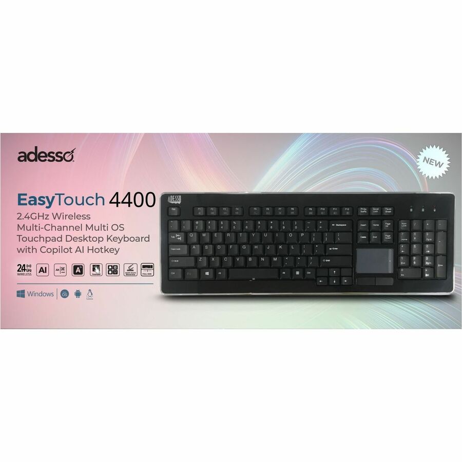 Alternate-Image10 Image for Adesso Wireless Desktop Touchpad Keyboard
